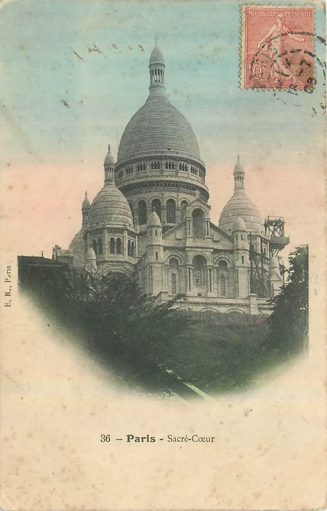 Paris - Sacré-Cœur — vista panorâmica — E.R. Paris n°36 - Frente