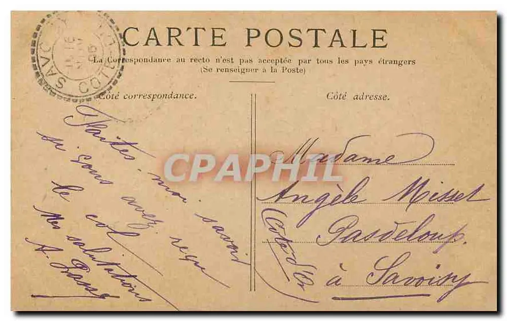 Paryż — Arc de Triomphe de l'Étoile — wydawca nieodczytalny, numer serii nieodczytalny - Rewers