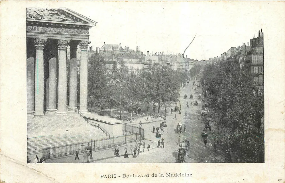 Paris - Boulevard de la Madeleine — vista do Panthéon — editor NAR - Frente