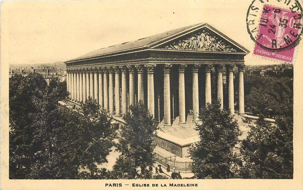 PARIS — IGREJA DA MADELEINE — Editor não identificado, número de série não visível - Frente