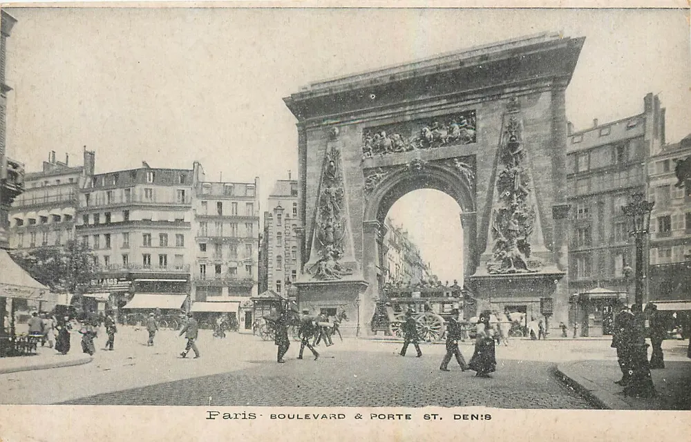 Paris - Boulevard & Porte Saint-Denis — editor não identificado, número de série não visível - Frente