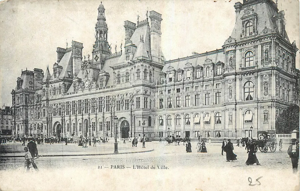 Paris — O Hôtel de Ville — Editor Tébèhem, n°21 - Frente