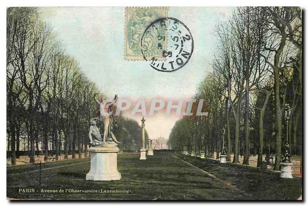 PARIS - Avenue de l'Observatoire (Luxembourg) — éditeur L. V. & Cie, n°64 - Recto