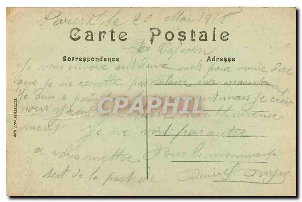 Paris — O Pont Alexandre III — editora impr. Goua, Versailles - Verso