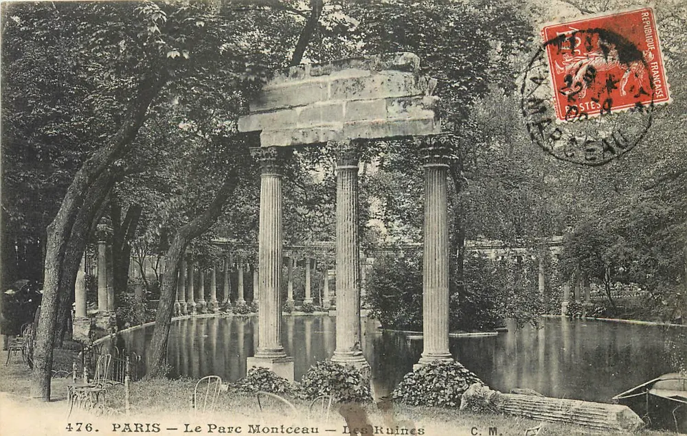 PARIS — O Parque Montceau — As Ruínas — C.M. n°476 - Frente
