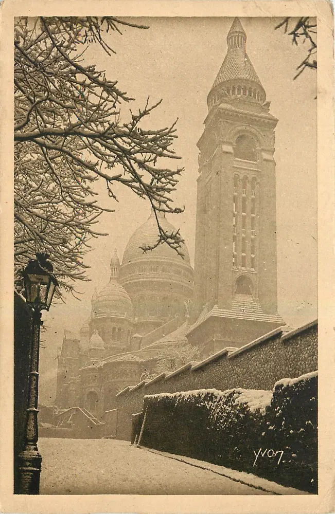 Montmartre unter Schnee — Die Basilika — Éditeur d'Art Français n°271 - Vorderseite