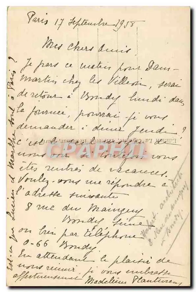Paris — Le Sacré-Cœur et le Square Saint-Pierre — Graphil n°235 - Verso