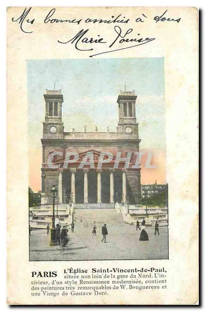 Parigi — Chiesa di San Vincenzo de Paoli — editore non identificato - Recto
