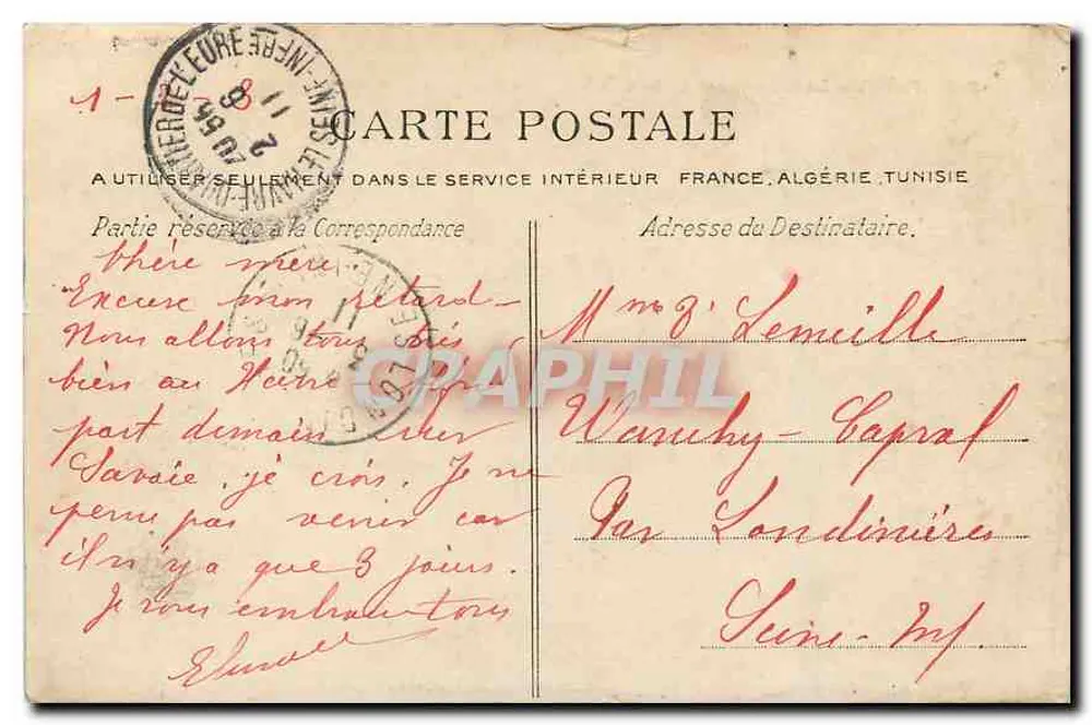 Paris — A Madeleine — C. L. C. n°216 - Verso
