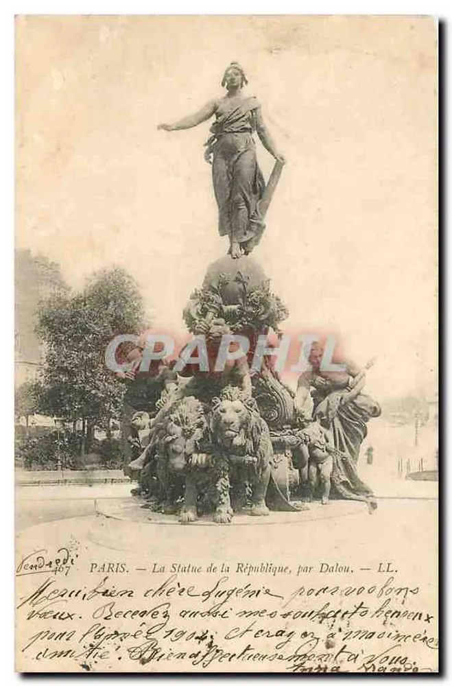Paris — A Estátua da República, por Dalou — A Nova Imprensa Fotográfica - Frente