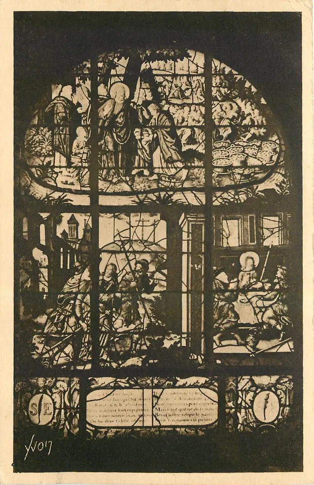 St-Etienne-du-Mont Kirche — Das Wunder der Brotvermehrung (Altes Testament) — YVON Kunstverlag, Paris - Vorderseite