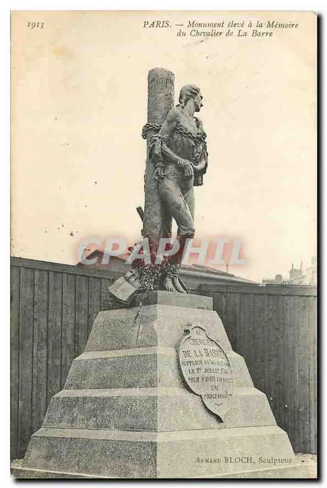 Paris — Denkmal zur Erinnerung an den Ritter de La Barre — Armand Bloch, Bildhauer - Vorderseite