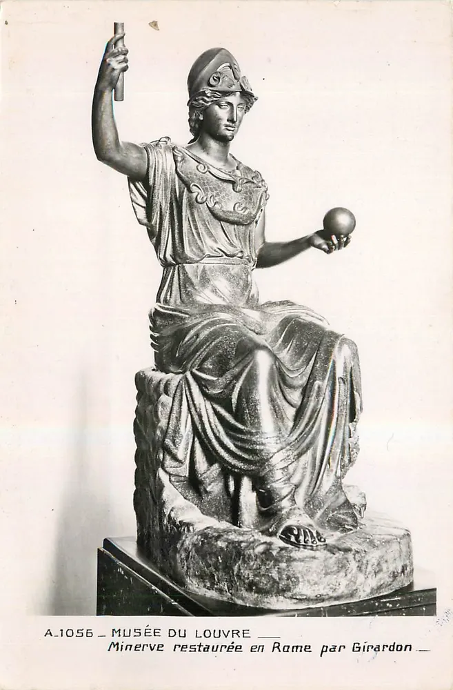 Minerve au musée du Louvre — statue restaurée en Rome par Girardon — série A.1056 - Recto