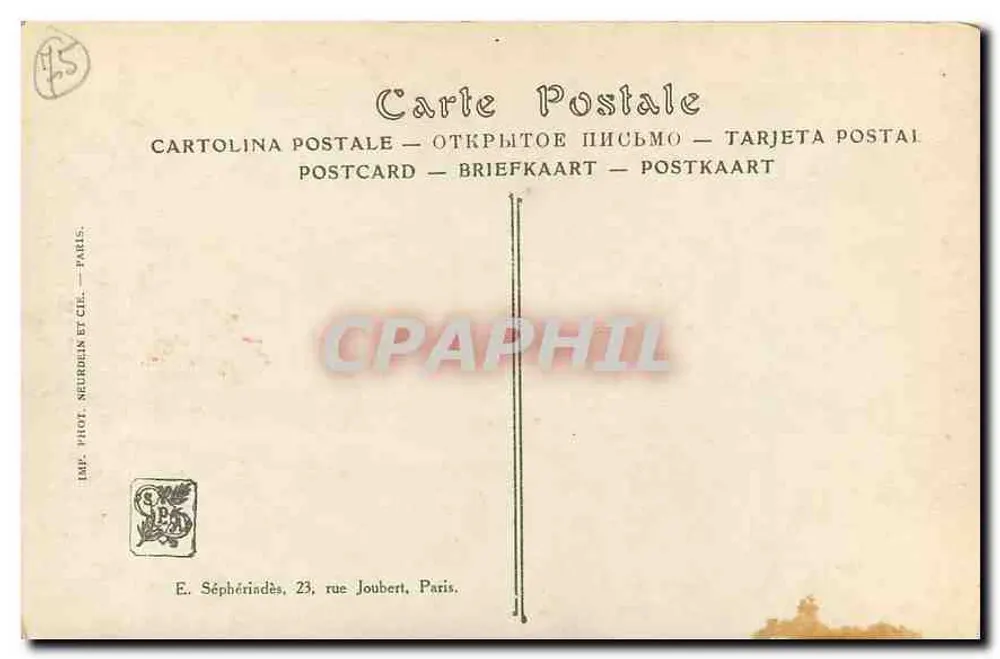 Der Eid vor der Abreise nach Island — Noma Gillet — Salons de Paris, Nr. 3713 - Rückseite