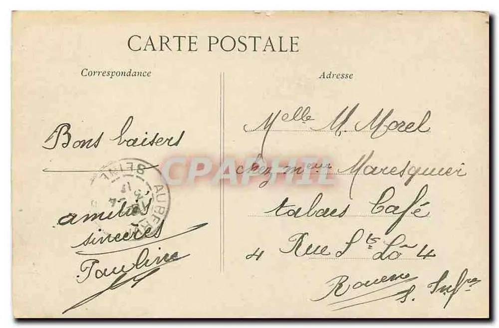 Paris — Avenida dos Campos Elísios — editor desconhecido, n° 27 - Verso