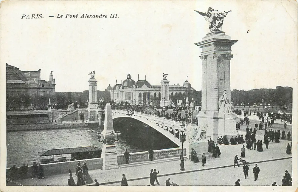 Paris — O Ponte Alexandre III — Editor não identificado, número de série não visível - Frente