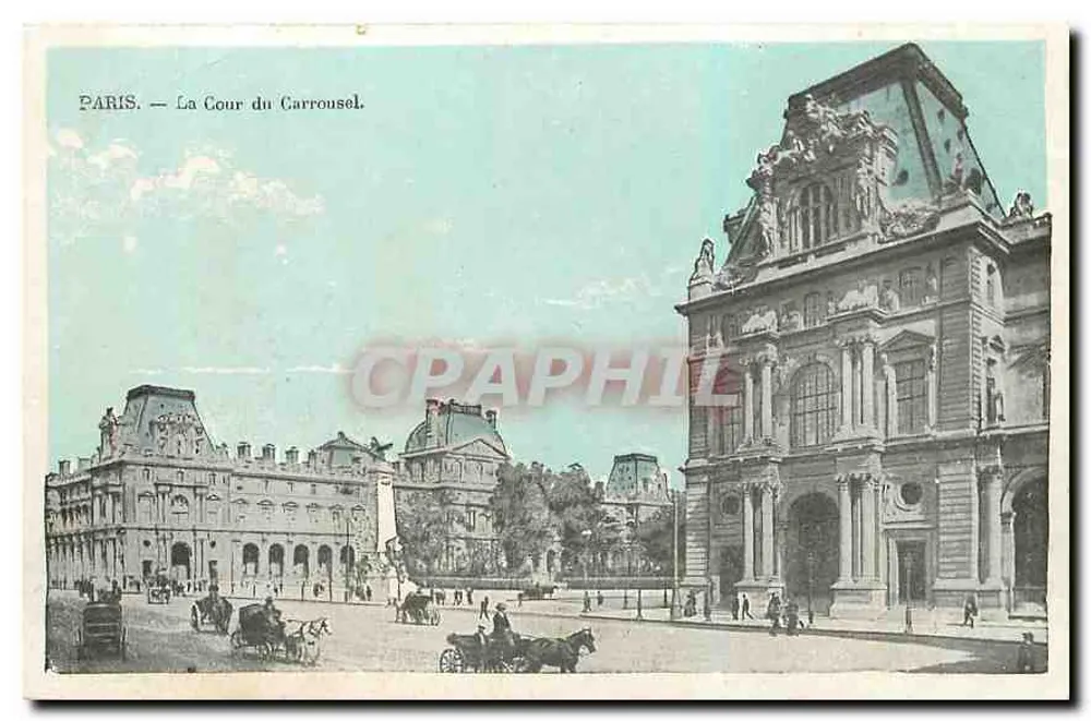 Paryż — Cour du Carrousel — wydawca nie widoczny - Awers