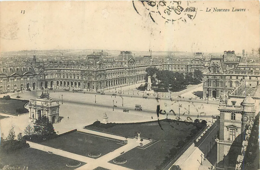 Paris — O Novo Louvre — editor desconhecido, n° 13 - Frente