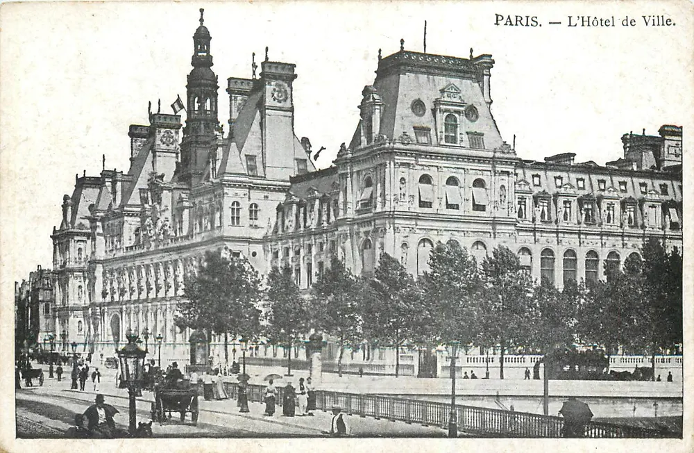 Paris — O Hotel de Ville — Editor não visível - Frente