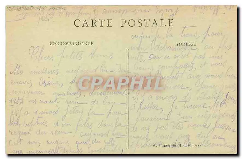 Paris - Bois de Boulogne - A Cascata — A. P. n°406 - Verso