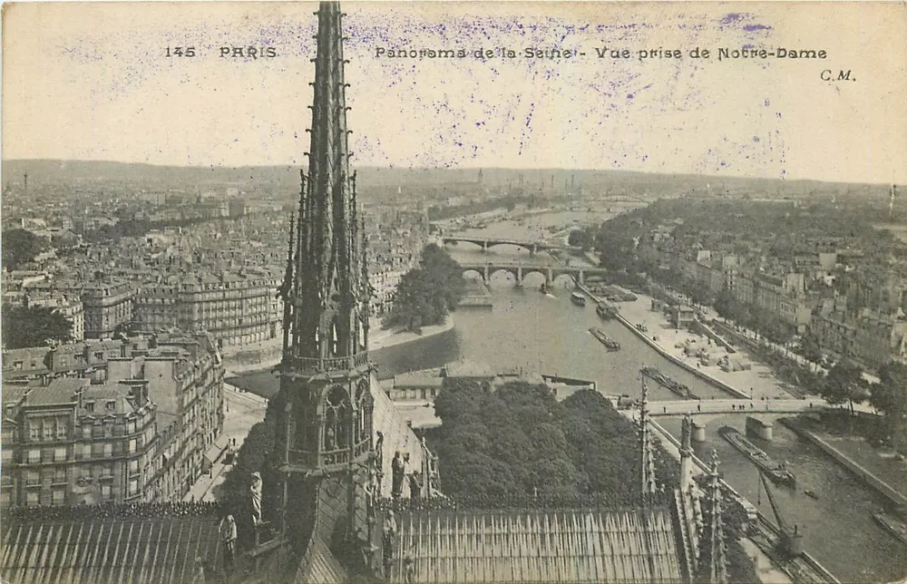 Paris - Panorama der Seine - Ansicht vom Notre-Dame — C.M. n°145 - Vorderseite