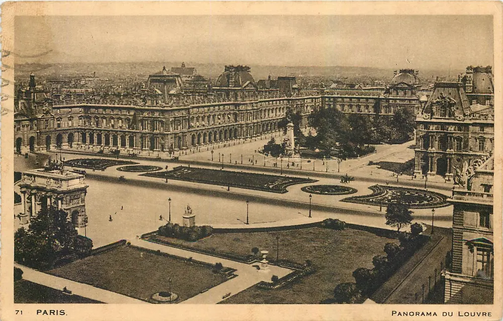 Panorama do Louvre — Paris — editor desconhecido, n° 71 - Frente