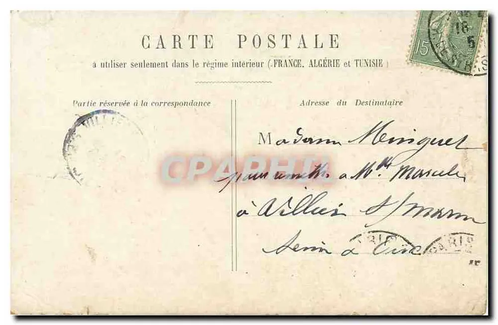Paris - Praça da Bastilha — coluna da Bastilha com estátua, editor Carriniguy, número de série não visível - Verso