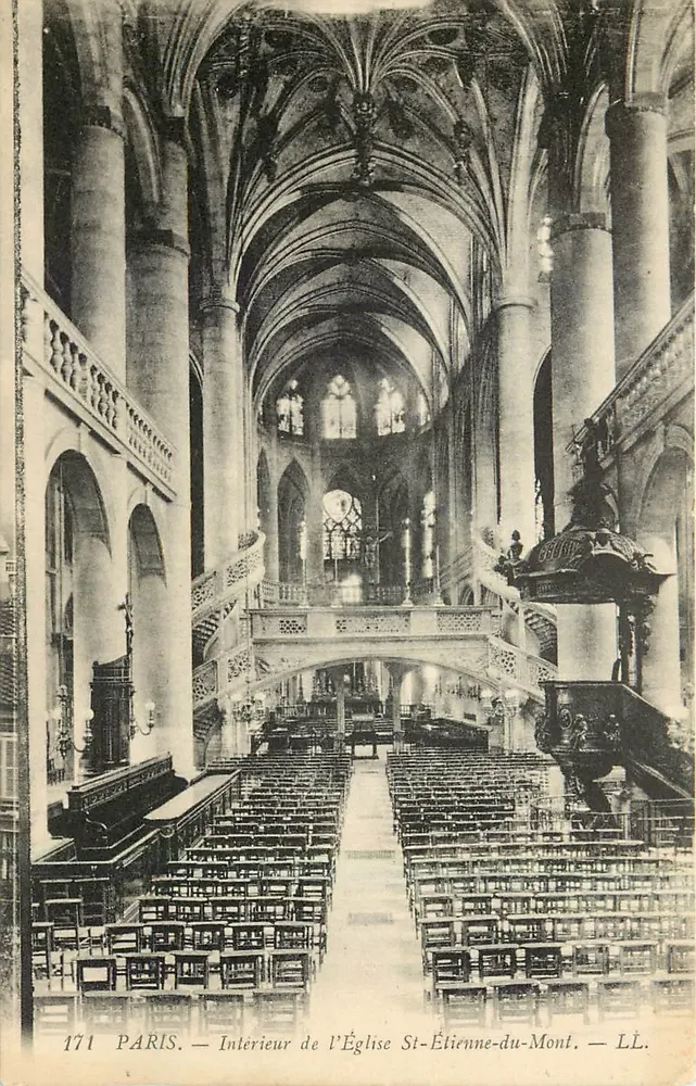 Intérieur de l'Église St-Étienne-du-Mont — Paris — LL. n° 171 - Recto