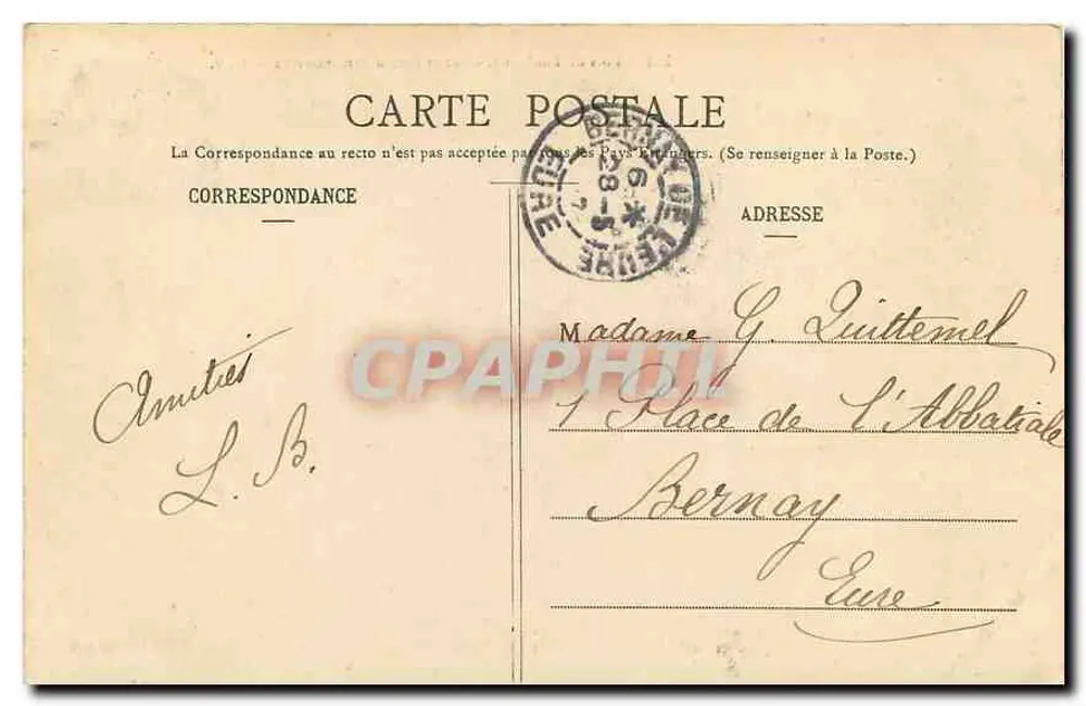 Bois de Boulogne - See und Park von Armenonville — G. P. (Verlag) Nr. 369 - Rückseite