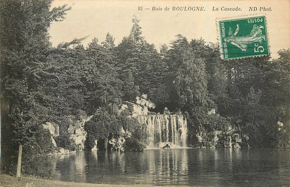 Bois de Boulogne — A Cascata — ND Phot. - Frente