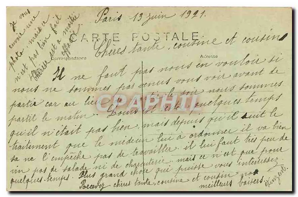 Dôme dos Invalidos — Paris — J.H. editor, n° 97 - Verso
