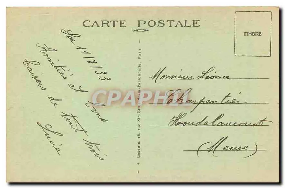 Paris — O Grand Palais — A. L. - Verso