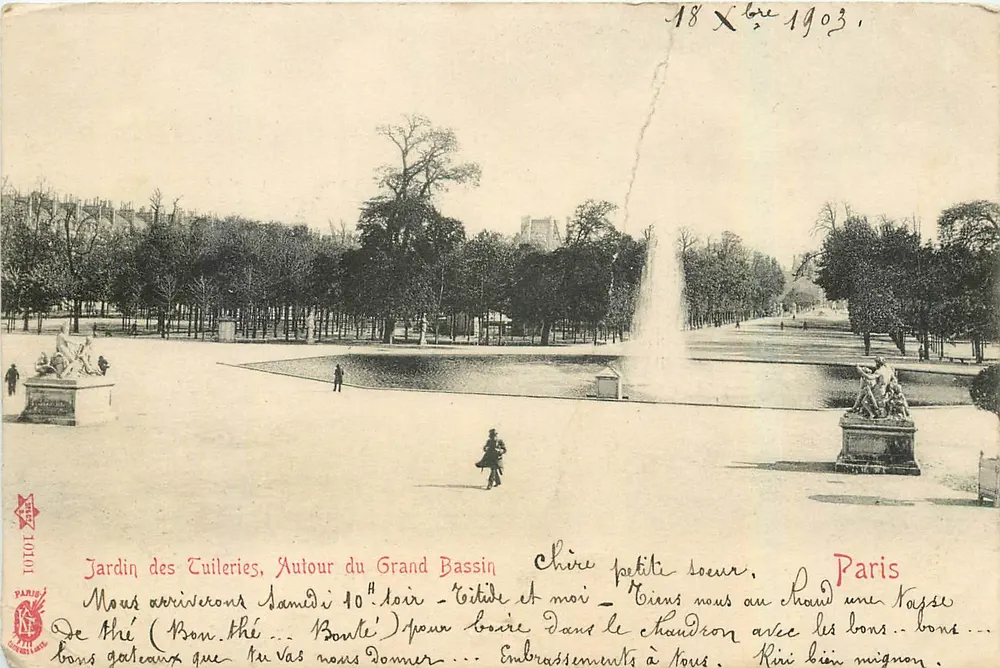 Jardin des Tuileries, Um den großen Bassin — Verlag TOTOI PARIS - Vorderseite