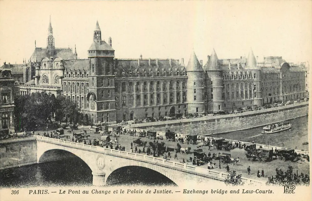 Paris — Der Pont au Change und das Palais de Justice — ND Phot. - Vorderseite