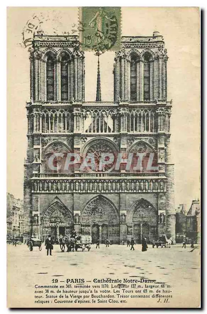 Paris — Catedral de Notre-Dame — J. H. - Frente