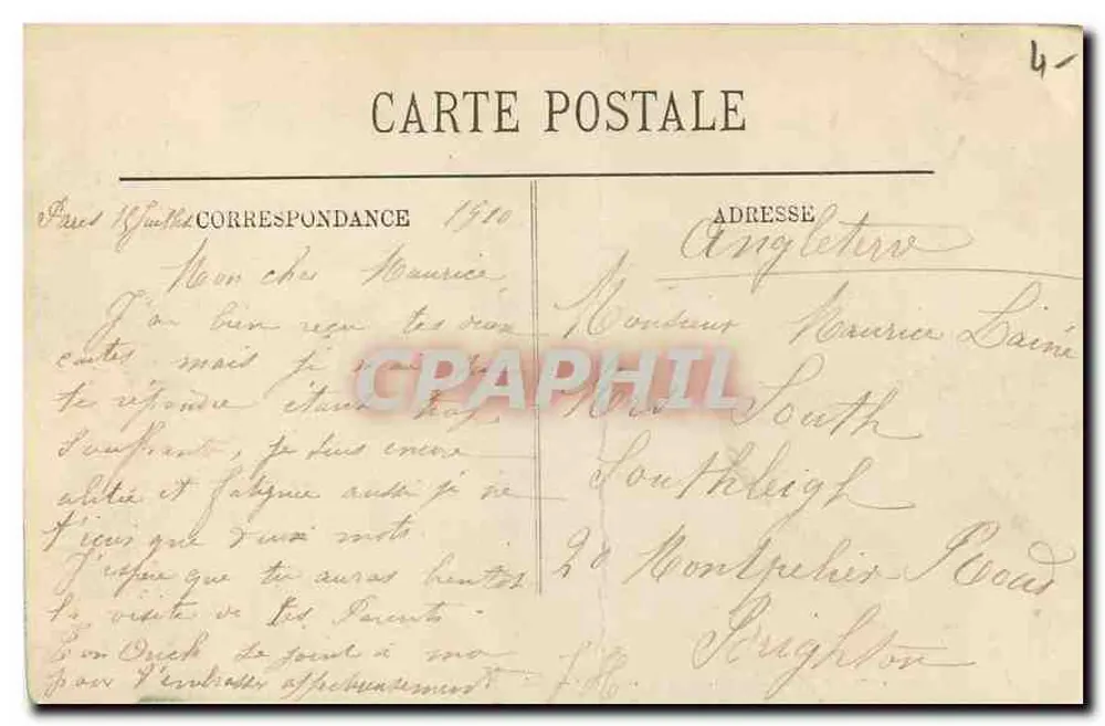Paris — La Place de la Concorde et la Seine — LL. — n° 710 - Verso
