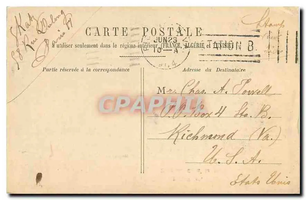 Ponte de Grenelle — estátua no cais — editor não visível - Verso