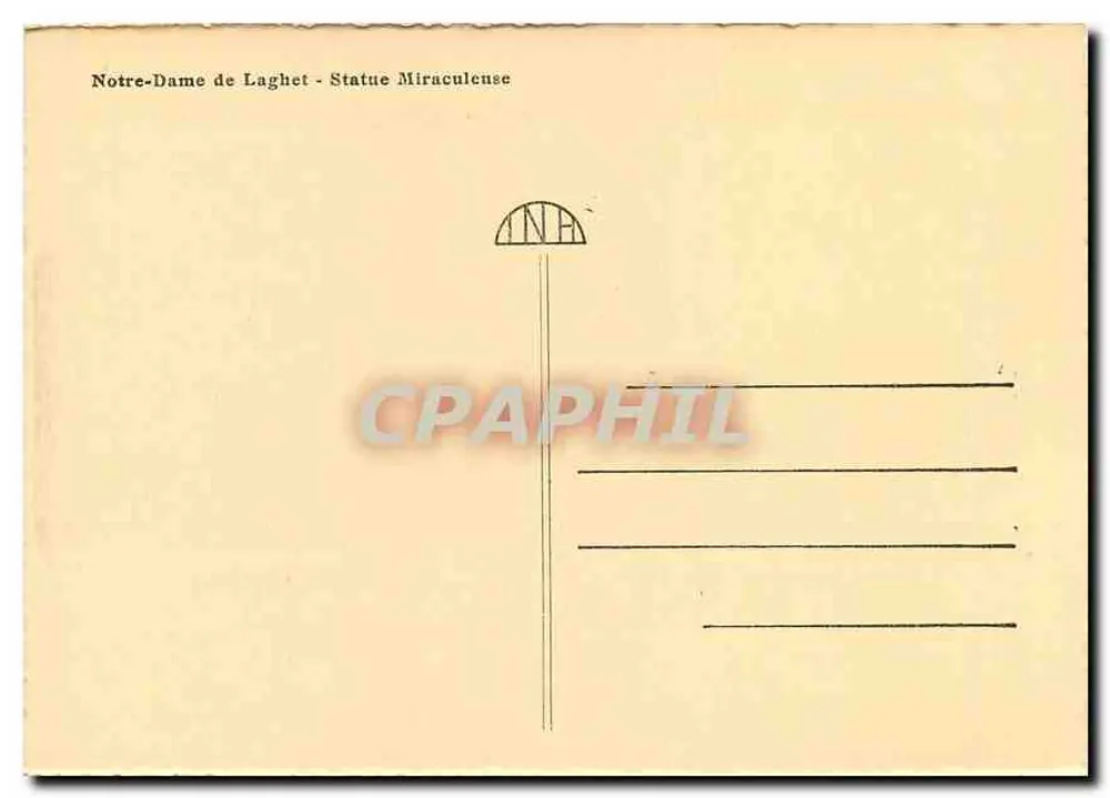 Nossa Senhora de Laghet - Estátua Milagrosa - editor desconhecido - Verso