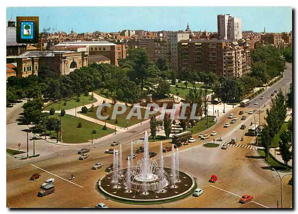 Platz von San Juan de la Cruz, Madrid — Luftbild mit zentraler Fontäne — Éditions Pique, Nr. 147 - Vorderseite
