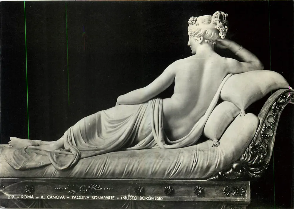 Paolina Bonaparte — statue de Canova — Musée Borghèse, Rome - Recto