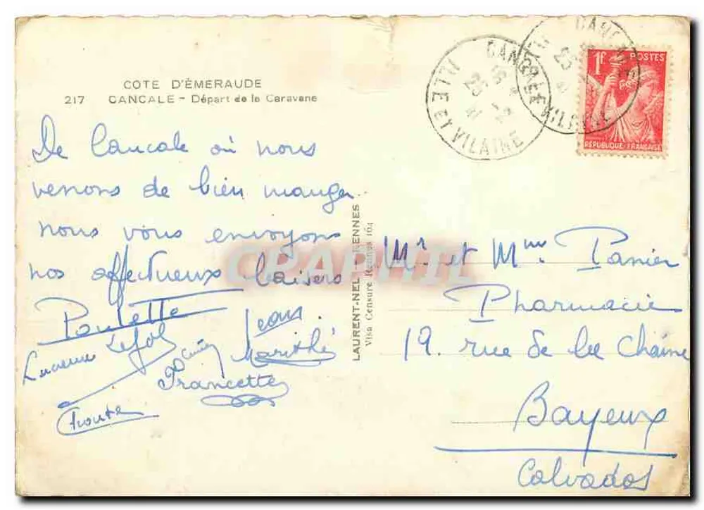 Côte d'Émeraude — Abfahrt der Karawane — Loïc - Rückseite
