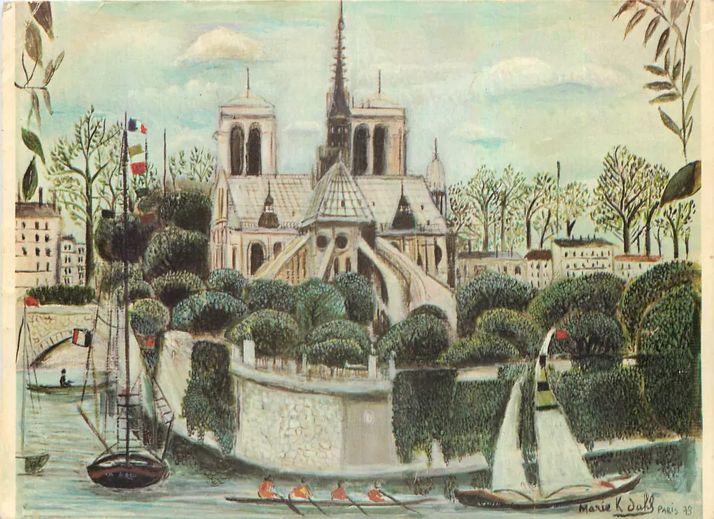Nossa Senhora de Paris — vista do rio — Marie K. Dahl, Paris 39 - Frente