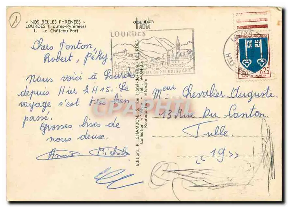Schloss-Festung — Lourdes (Hautes-Pyrénées) — Éditions P. CHAMBON - Rückseite