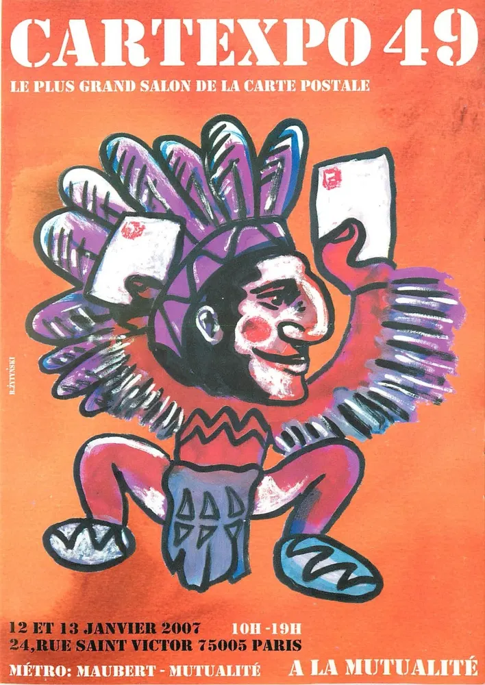 Carteexpo 49 — Salon de la carte postale — Illustration de Robert Żytyński - Recto