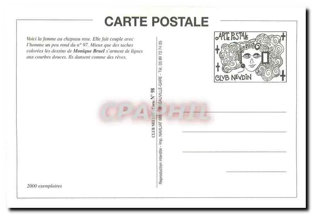 Club Neudin — ilustração artística — Monique Bruel - Verso
