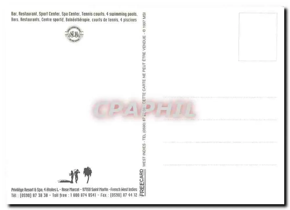 होटल प्रिविलेज रिसॉर्ट & स्पा — सेंट-मार्टिन — WESTCARD - पीछे