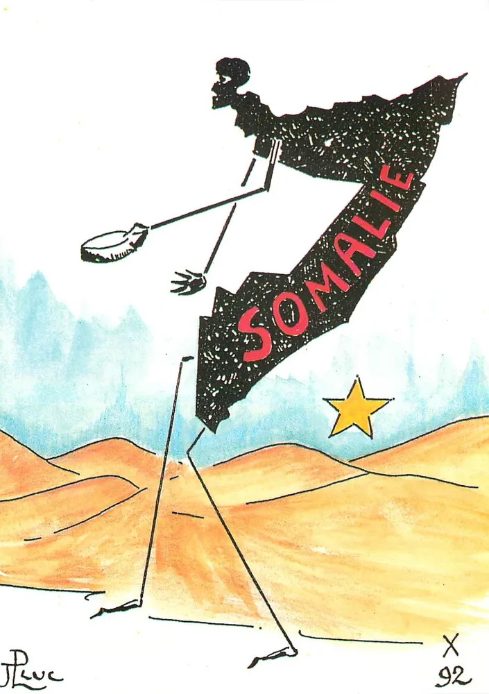 Somália — Carta postal artística — Club Nevdin, n° 84 - Frente