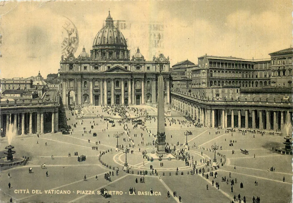 Ciudad del Vaticano - Plaza San Pedro - La Basílica — editor desconocido, número de serie no visible - Anverso