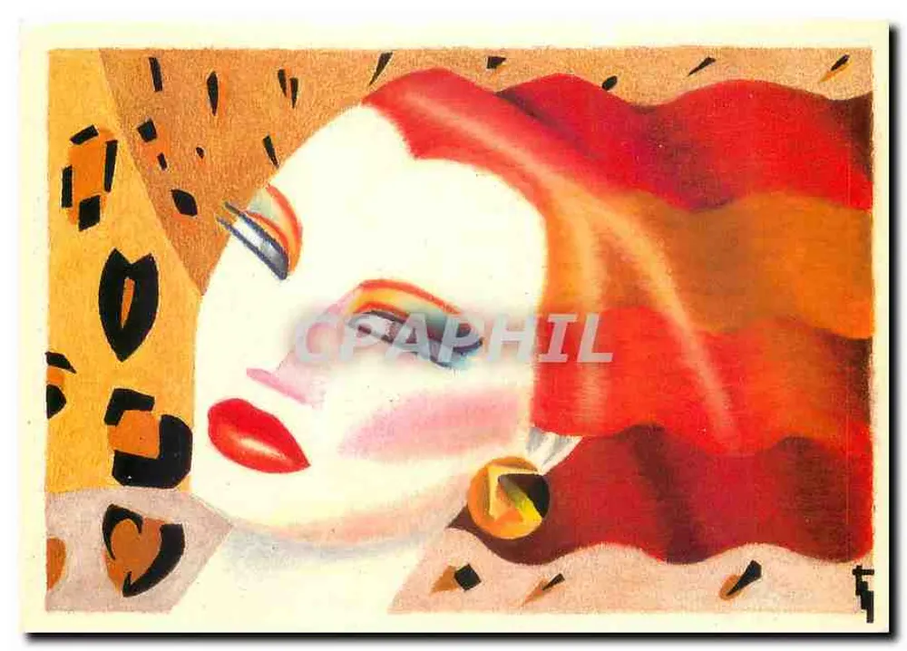 Rosto estilizado — Art déco — Edições ART DELTA, n°6 - Frente