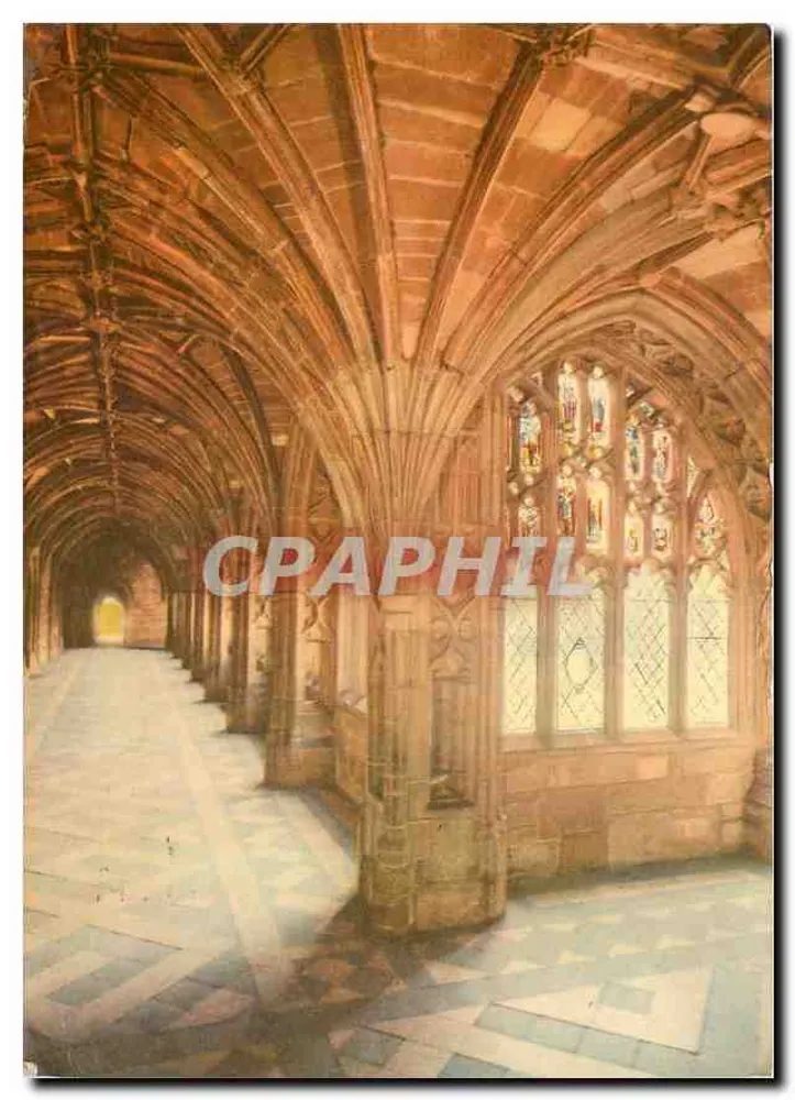 Corredor da catedral de Worcester — vista interior — editor: WORCESTER CATHEDRAL CARD NO. 3 - Frente